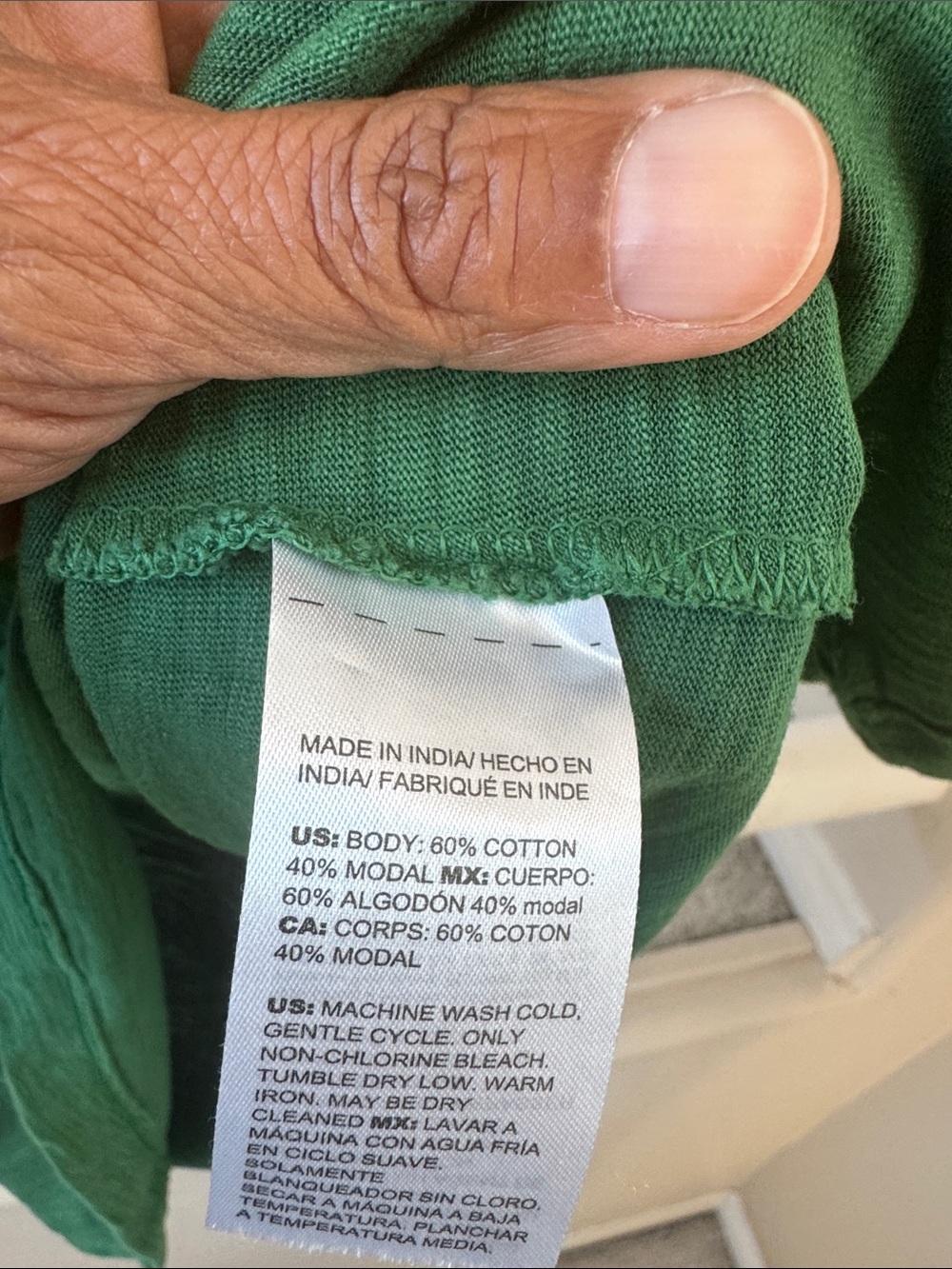 Chico's Emerald Green Puff-Sleeve Tee - Picture 4 of 6